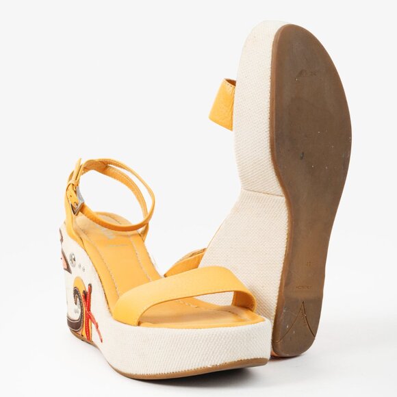 Prada Yellow Platform Beach Theme Appliqué Espadrille Sandals - Picture 4 of 12